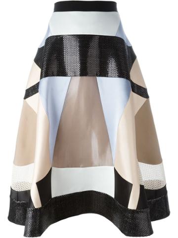Hussein Bazaza Panelled Full Midi Skirt
