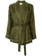 Zeus+dione Belted Wrap Jacket - Green