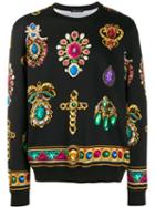 Versace Jewel Print Sweatshirt - Black
