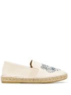 Kenzo Logo Embroidered Espadrilles - Neutrals