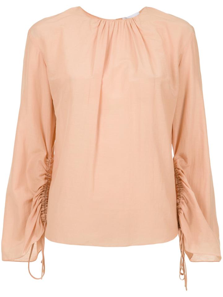 Nk Ruched Blouse - Pink & Purple