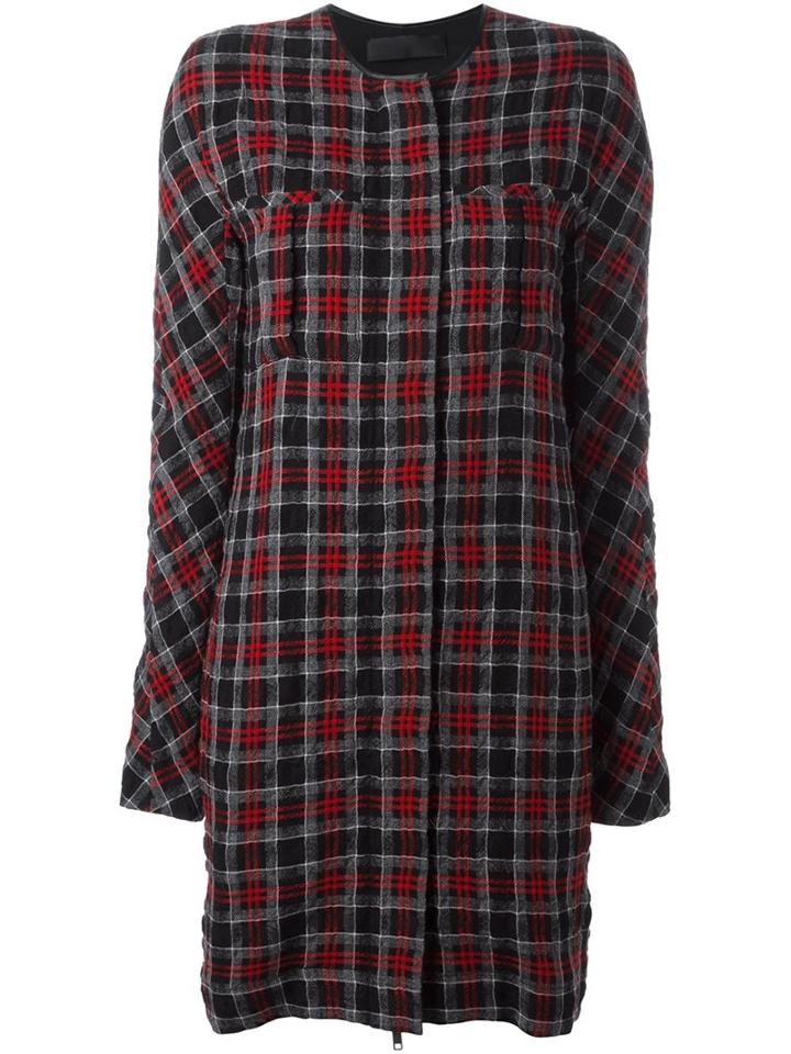 Haider Ackermann Checked Zipped Dress, Women's, Size: 36, Black, Wool/alpaca/cotton/rayon