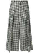 Mcq Alexander Mcqueen Pleated Check Culottes - Black