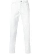 Versace Collection Classic Trousers, Men's, Size: 32, White, Cotton/spandex/elastane