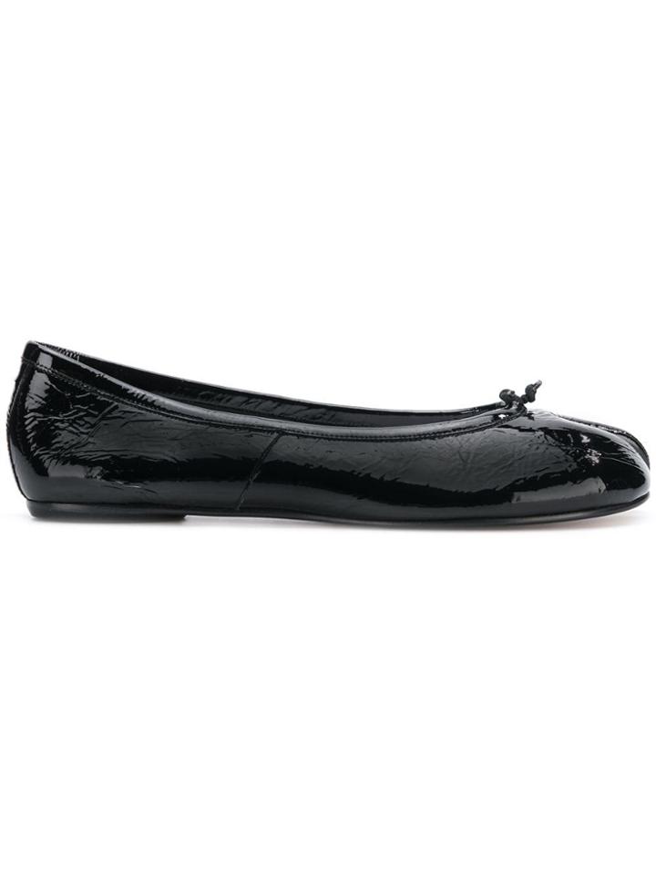 Maison Margiela Crinkled-effect Ballerina Flats - Black