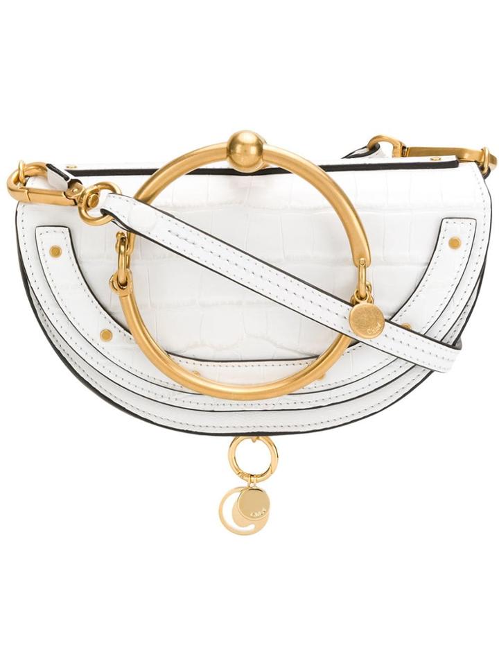 Chloé Nile Minaudière Mini Bag - White