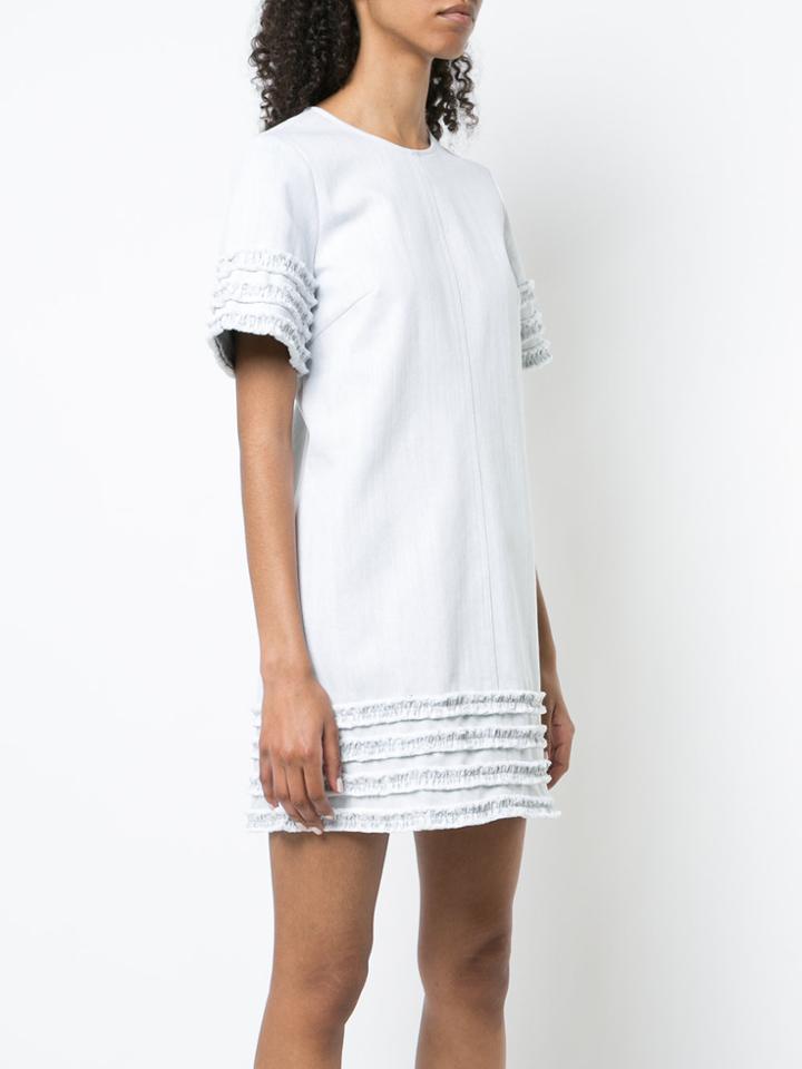 Cinq A Sept Gathered Trim Short Dress - White