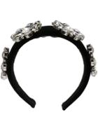 Dolce & Gabbana Embellished Hair Band, Women's, Black, Silk/viscose