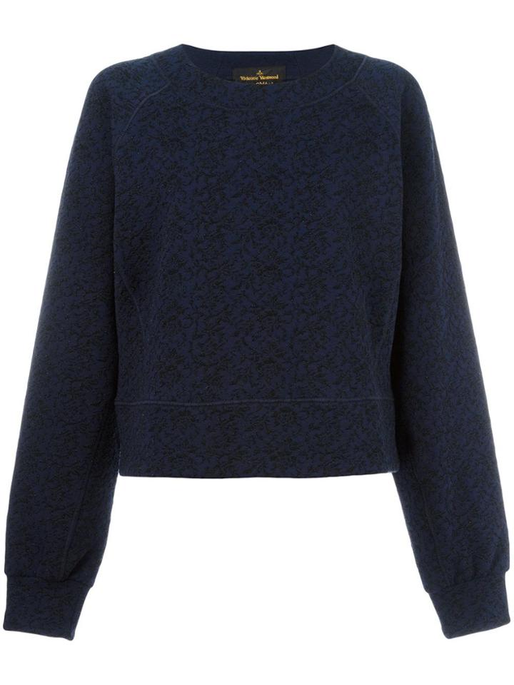 Vivienne Westwood Anglomania Metallic Embroidery Sweatshirt - Blue