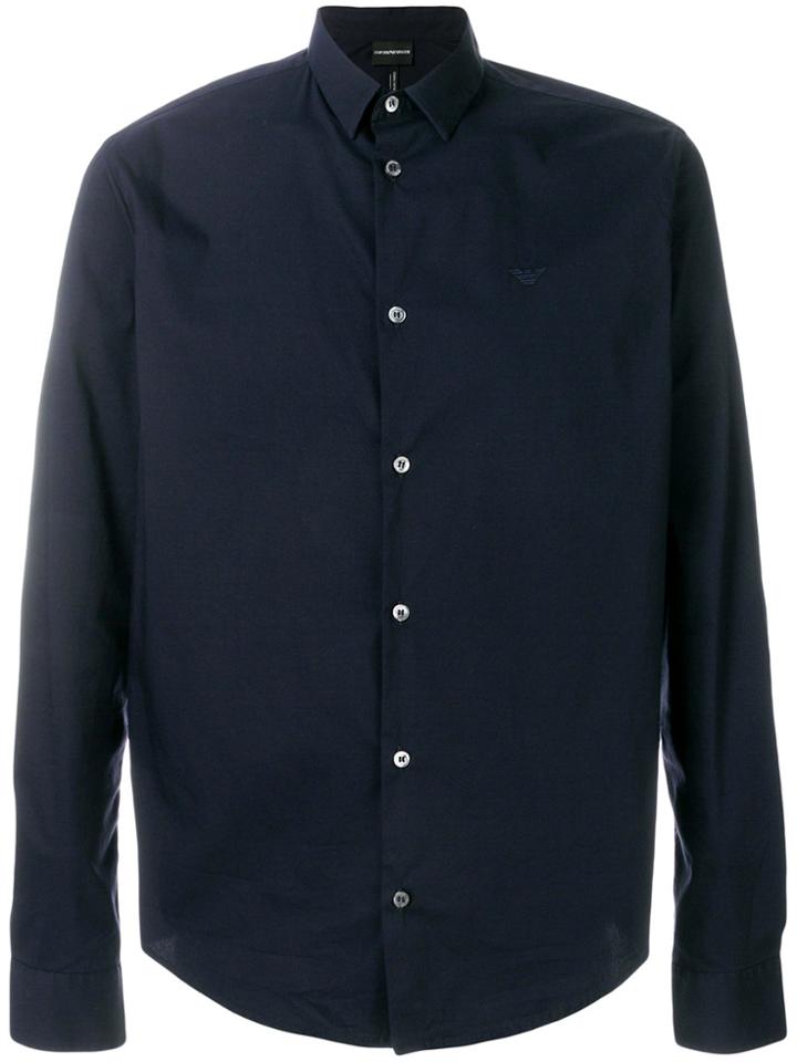 Emporio Armani Classic Button-down Shirt - Blue