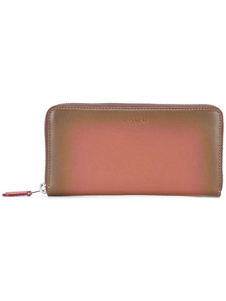 Coach Zip Around Wallet - Brown