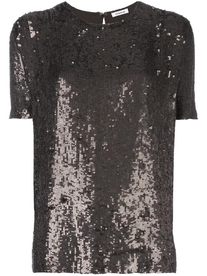 P.a.r.o.s.h. Sequin Detail Blouse, Women's, Size: Medium, Grey, Viscose/pvc