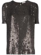 P.a.r.o.s.h. Sequin Detail Blouse, Women's, Size: Medium, Grey, Viscose/pvc
