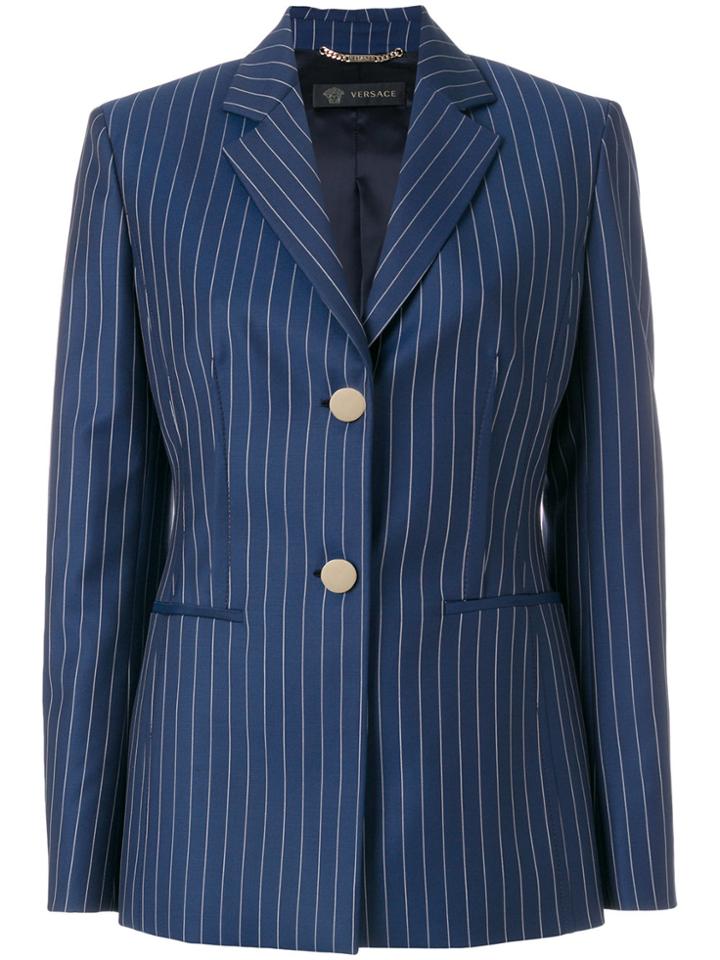 Versace Classic Striped Blazer - Blue