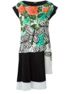 Isola Marras Pleat Panel Printed Dress