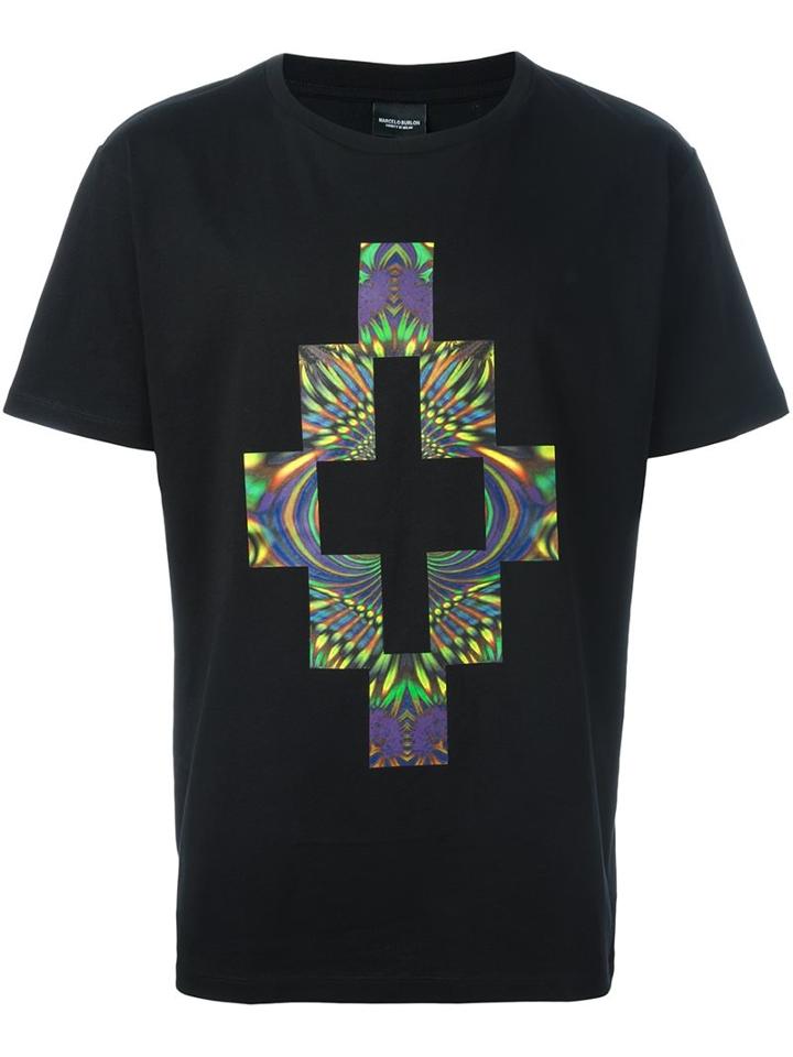 Marcelo Burlon County Of Milan 'mercedario' T-shirt, Men's, Size: Xxs, Black, Cotton