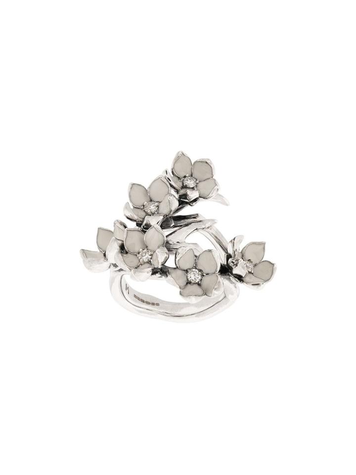 Shaun Leane Cherry Blossom Diamond Ring - Silver