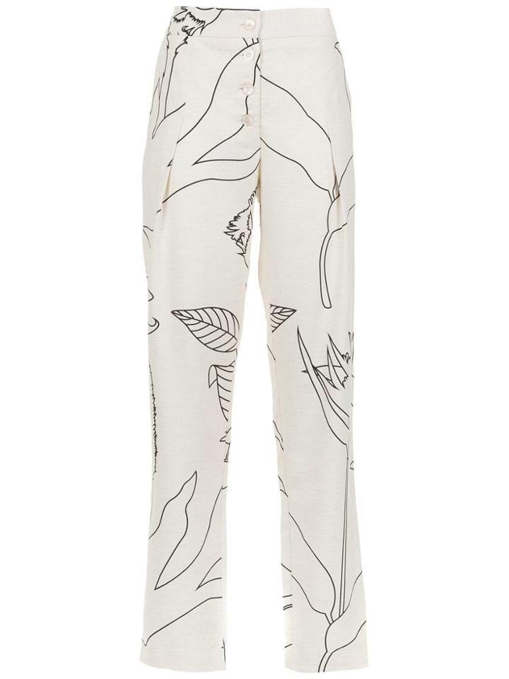 Alcaçuz Fervente Linen Top - White