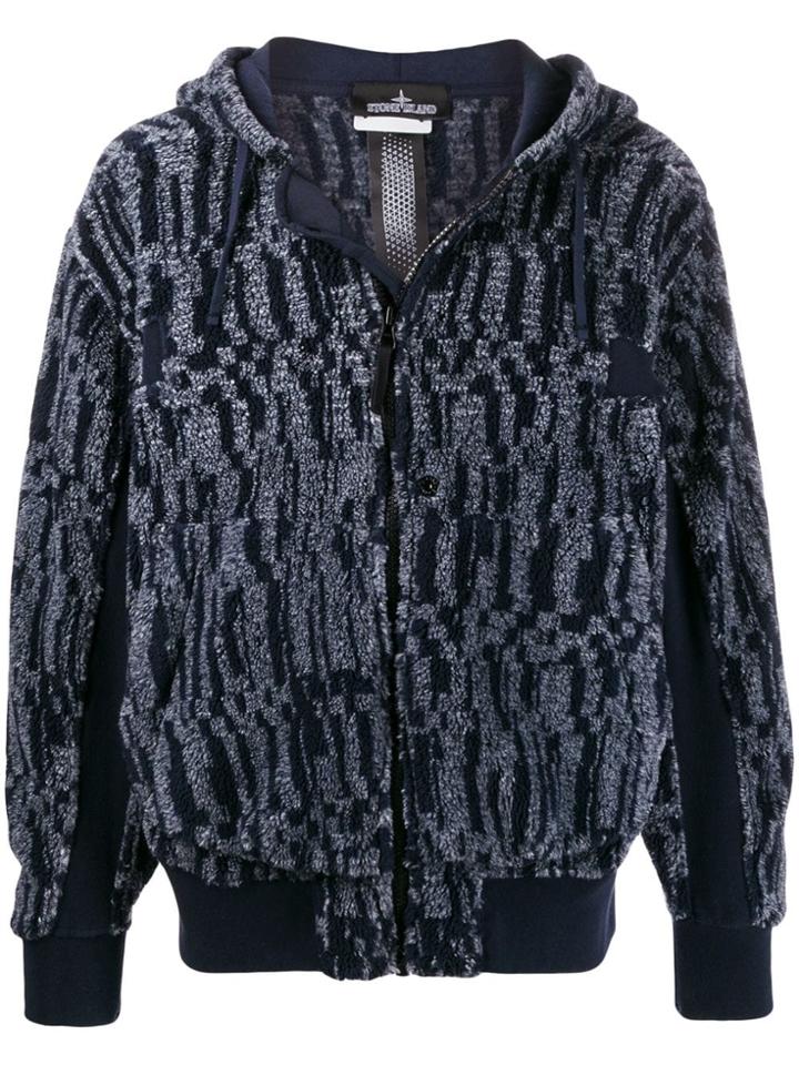 Stone Island Shadow Project Zip-up Knit Jacket - Blue