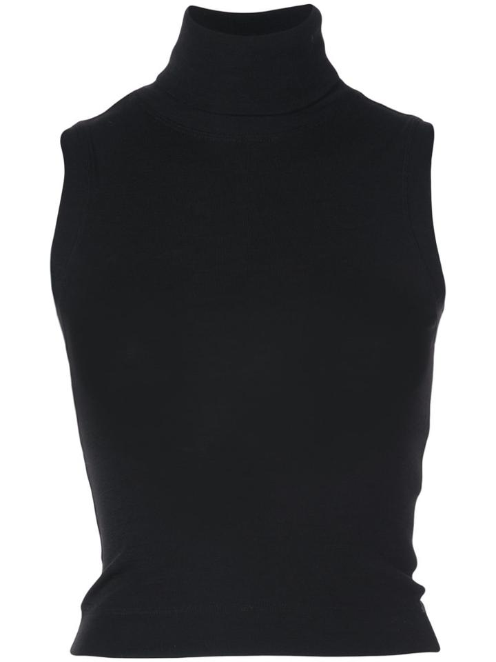 Brunello Cucinelli Roll-neck Sleeveless Top - Black