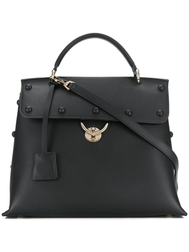 Salvatore Ferragamo Stud-embellished Tote Bag - Black