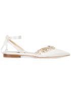 Sarah Flint Embellished Ballerinas - White