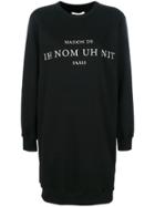 Ih Nom Uh Nit Logo Print Sweatshirt Dress - Black