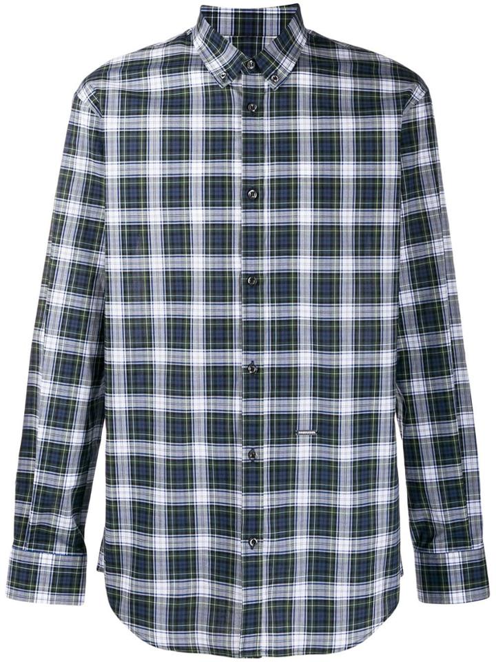 Dsquared2 Plaid Button Down Shirt - Green