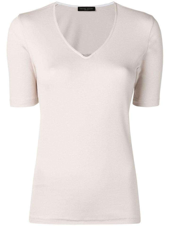Fabiana Filippi Ribbed Jersey T-shirt - Neutrals