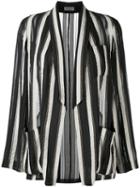 Brunello Cucinelli - Striped Blazer - Women - Silk - 40, Women's, Black, Silk