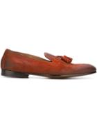 Doucal S Tassel Detail Slippers, Men's, Size: 43.5, Red, Suede/leather