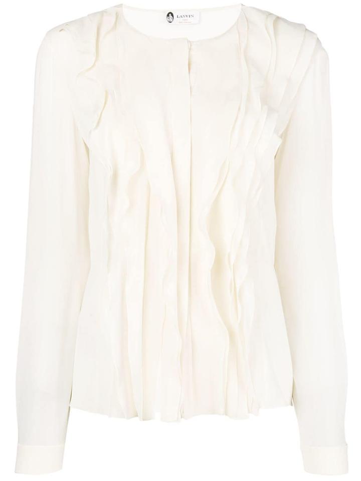 Lanvin Ruffled Blouse - Nude & Neutrals