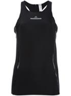 Adidas By Stella Mccartney Logo Print Top, Women's, Size: Xxs, Black, Polyester/spandex/elastane