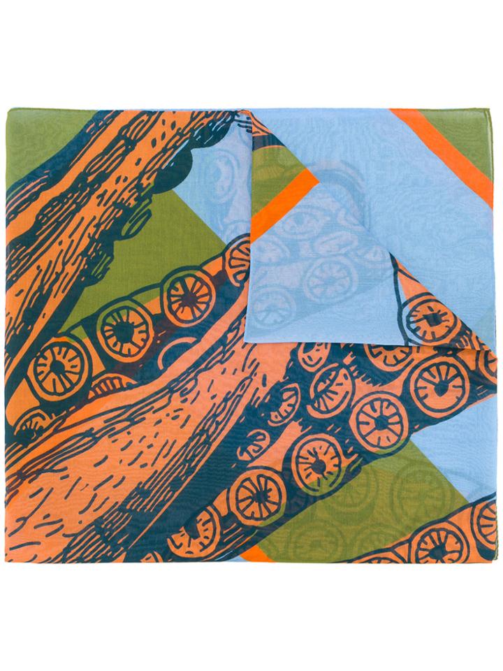 Odeeh Jump Print Scarf - Blue
