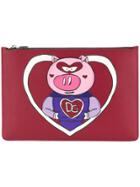 Dolce & Gabbana Pig Logo Pouch - Red