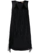 Liu Jo Fringed Short Dress - Black
