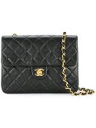 Chanel Vintage Quilted Flap Shoulder Bag - Black