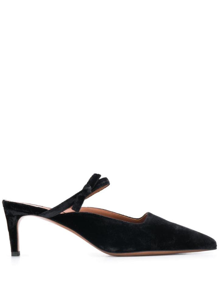 L'autre Chose Slip-on Mules - Black