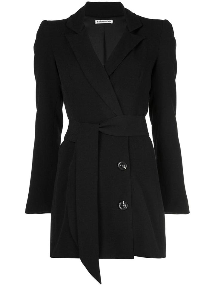 Reformation Cole Wrap Dress - Black