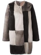 Liska Patchwork Coat, Size: Medium, Brown, Mink Fur