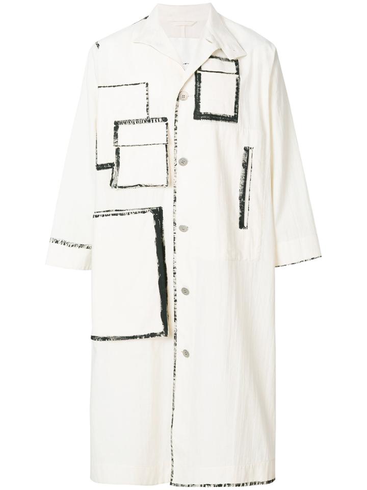 Toogood Painted Button Up Coat - Nude & Neutrals