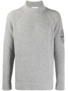Stone Island Embroidered Logo Sweater - Grey