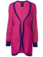 Marc Ellis Contrast Trim Cardigan - Pink & Purple