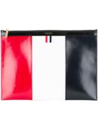 Thom Browne Medium Zippered Document Holder In Funmix Calf Leather -
