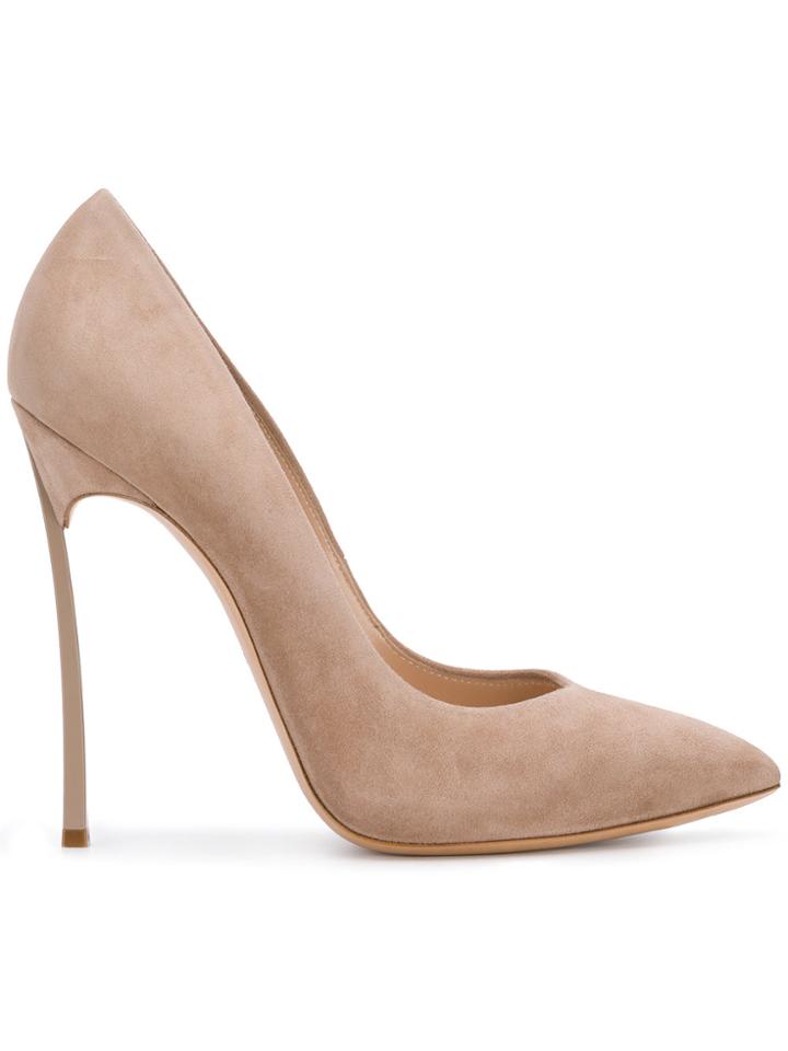 Casadei Blade Stiletto Pumps - Nude & Neutrals