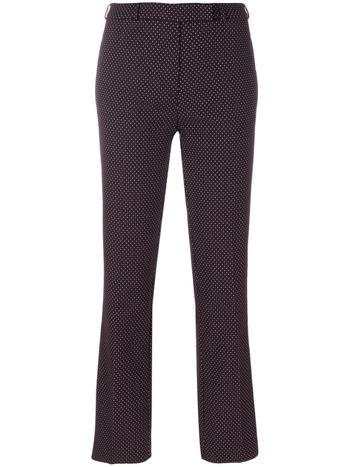 Etro Geometric Pattern Cropped Trousers - Pink & Purple