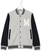 Moncler Kids Varsity Bomber Jacket, Boy's, Size: 14 Yrs, Grey