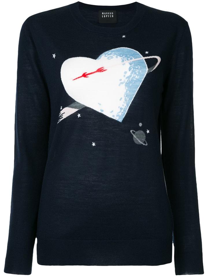 Markus Lupfer Intarsia-knit Jumper - Blue