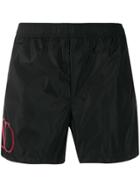 Valentino Go Logo Motif Swim Shorts - Blue