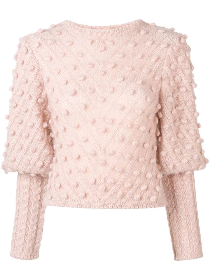 Zimmermann Pom Pom Knit Jumper - Pink